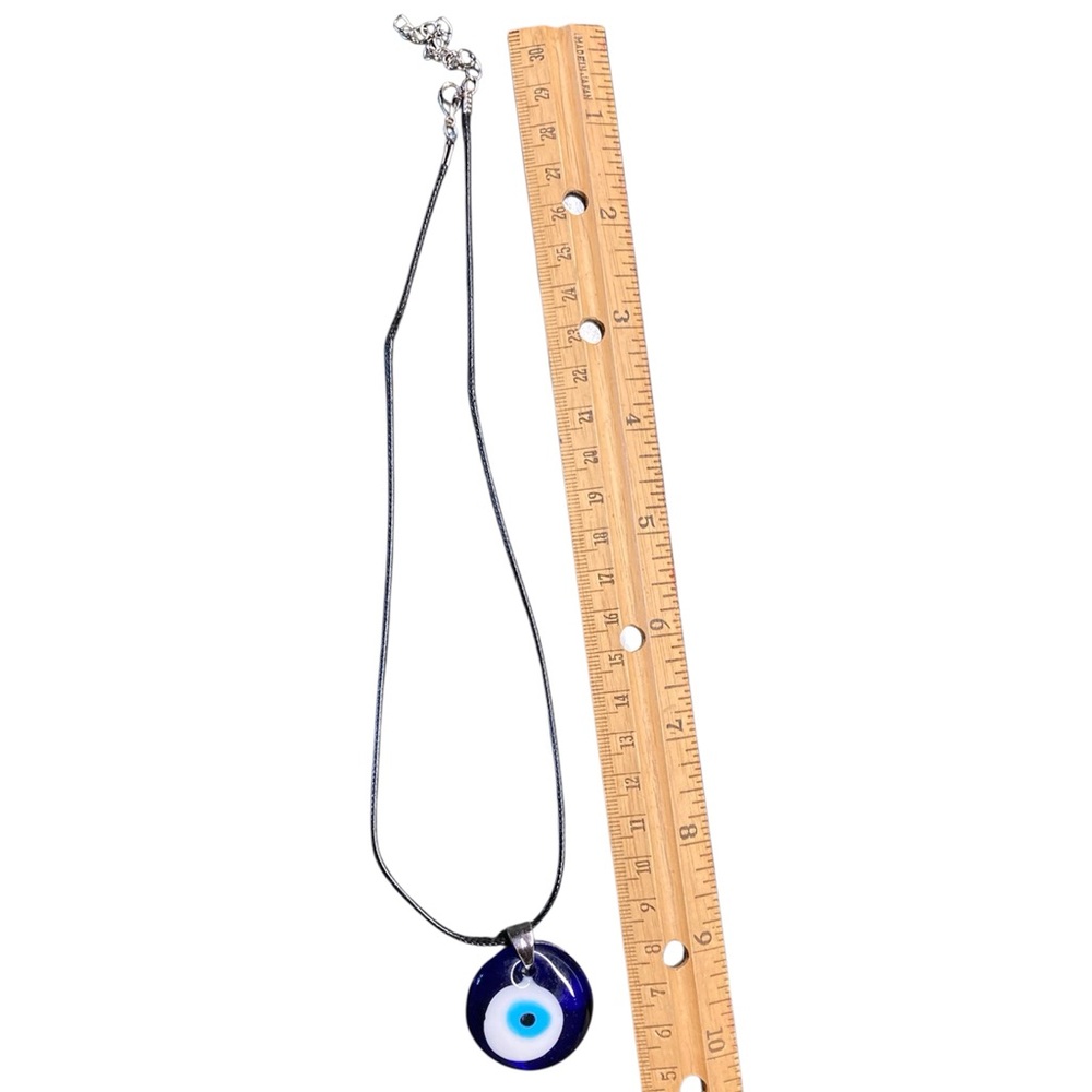 Evil Eye Pendant Cord Necklace Hand Crafted New - Picture 7 of 11